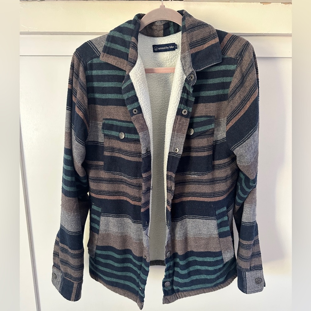 United By Blue Plaid Fleece-Lined Shacket